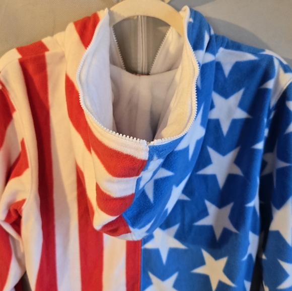 Tipsy Elves Patriotic American Flag Jumpsuit Onsie - Picture 2 of 5